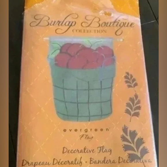 House/Porch Apples In A Basket Flag, Burlap,Large Heavy weight - 28x44” - Picture 4 of 4